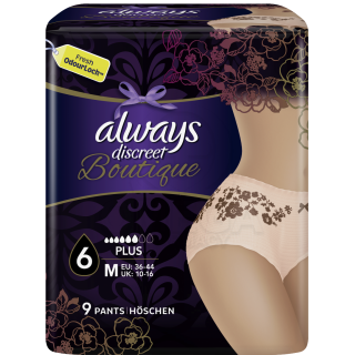 ALWAYS Discreet Boutique Plus 6 Medium Πάνες Για Ακράτεια 9 τμχ