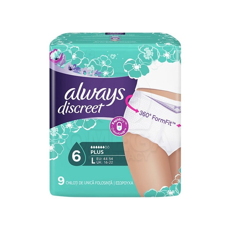 ALWAYS Discreet Underwear Plus Medium Εσώρουχο Μιας Χρήσης για Ακράτεια