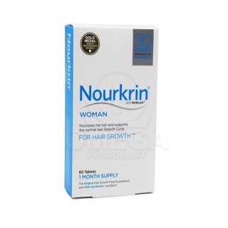 NOURKRIN Woman Συμπλήρωμα Διατροφής για την Πρόληψη & Αντιμετώπιση της Γυναικείας Τριχόπτωσης, 60caps