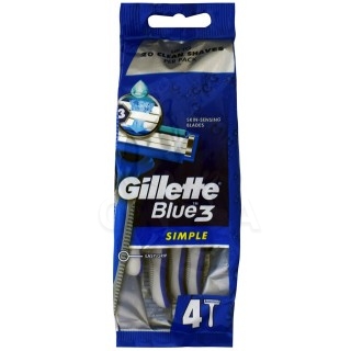 GILLETTE Blue Simple 3 Ξυραφάκια μιας χρήση 4 τμχ