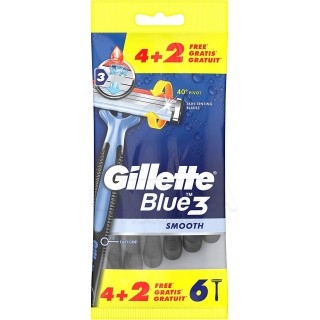 GILLETTE Blue 3 Ξυραφάκια μιας χρήσης 4+2 ΔΩΡΟ 6 τμχ