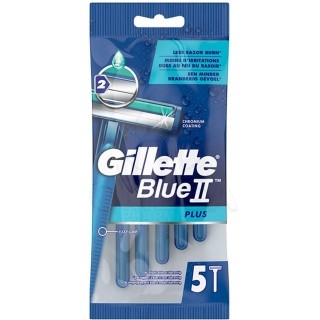 GILLETTE Blue II Plus Ανδρικά Ξυραφάκια μιας Χρήσης 5τμχ
