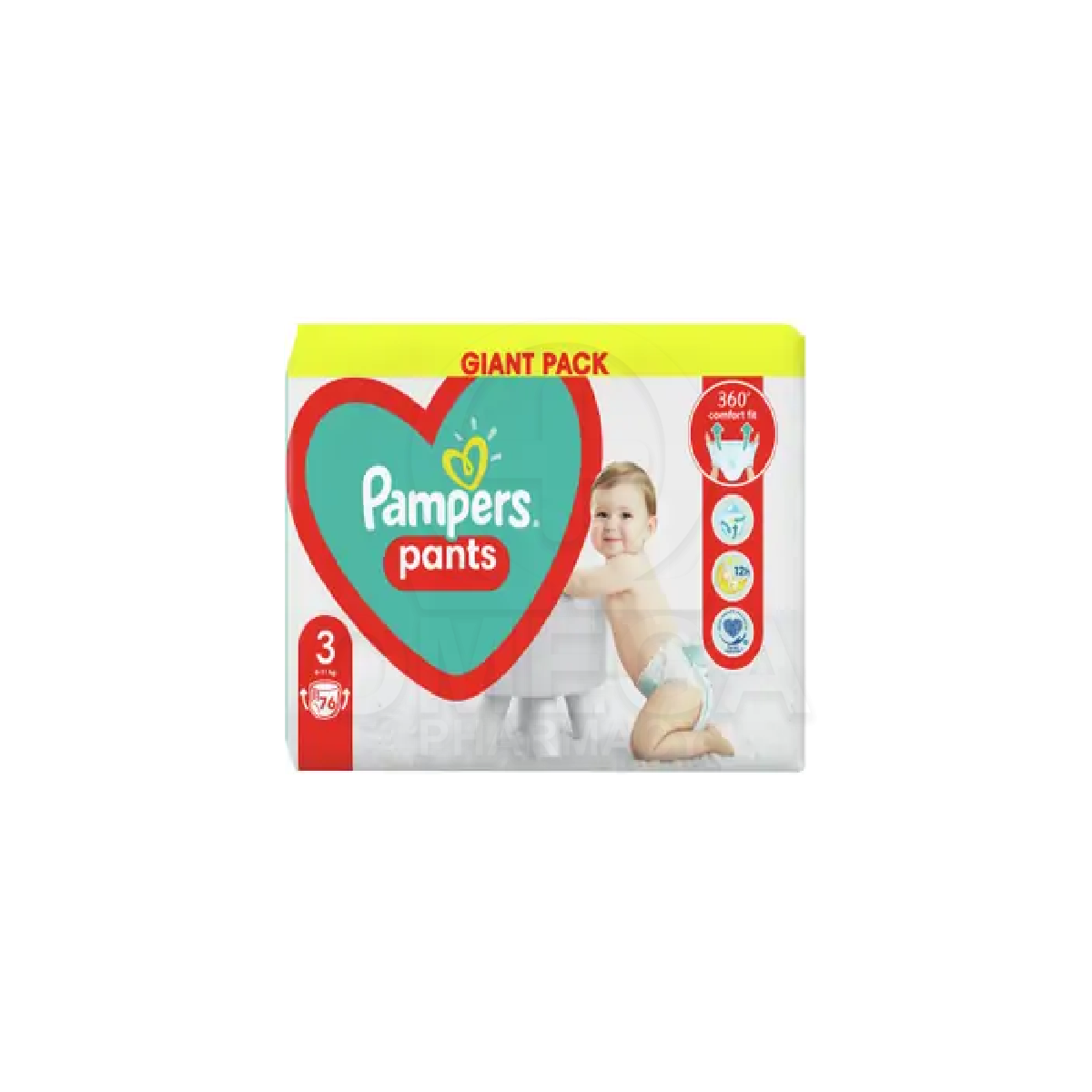 PAMPERS Pants Πάνες Βρακάκι No 3 Giant Pack (611kg), 76τμχ