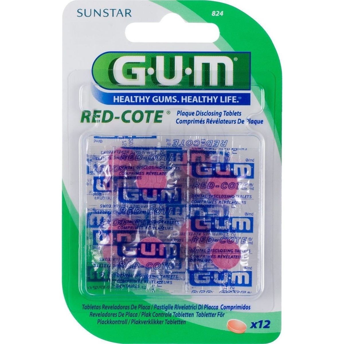 GUM RedCote Disclosing Tablets 12τμχ