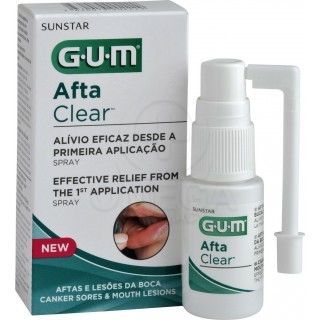 GUM Afta Clear Spray Τοπικής Εφαρμογής για τη Θεραπεία των Αφθών, 15ml