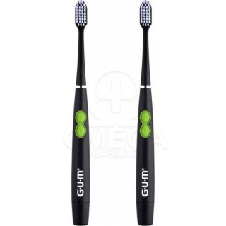 Gum ActiVital Sonic 4100 Soft Οδοντόβουρτσα Μαύρη με Μπαταρία, 1+1τμχ