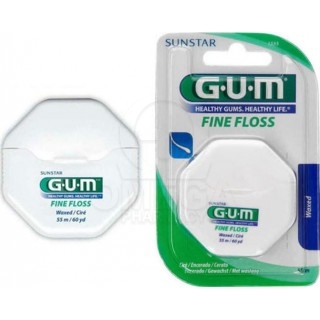 GUM 1155 Butlerweave Floss Waxed Κερωμένο Οδοντικό Νήμα 55m