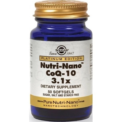 SOLGAR Platinum Nutri-Nano CoQ10 3.1x Συμπλήρωμα Διατροφής με Συνένζυμο Q10 για την Καλή Υγεία του Ανοσοποιητικού & Καρδιαγγειακ