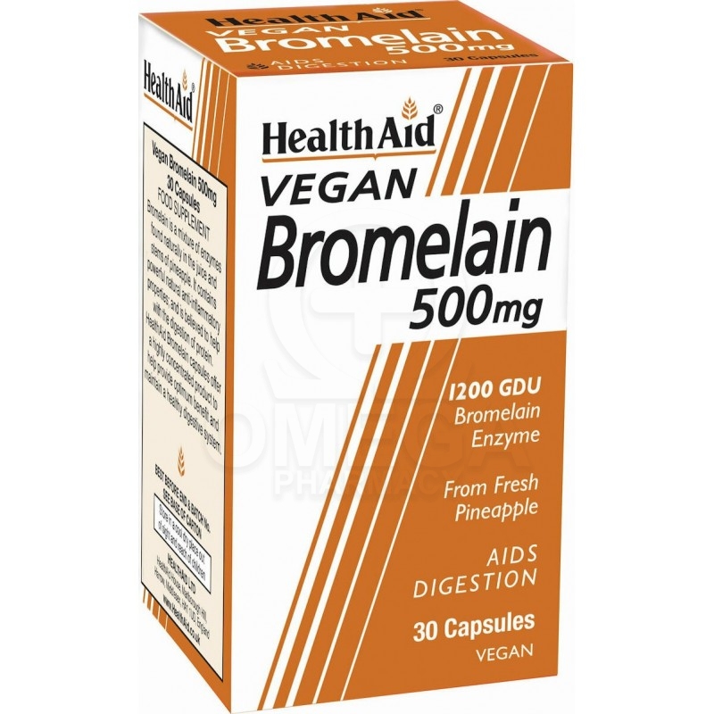 HEALTH AID Bromelain 500mg Συμπλήρωμα Διατροφής για την Πέψη & τον